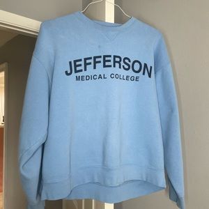 College sweatshirt
